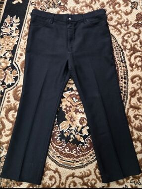 Wrangler Pleated Polyester Dress Pants Western Trousers Slacks Cowboy Retro